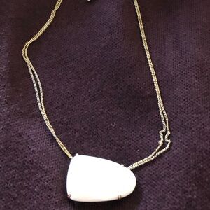 Vintage Kendra Scott gold Maude necklace in white stone